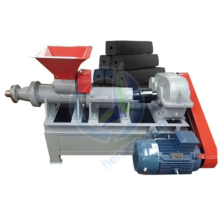 Wood Wet Walnut Shell Twin Screw Extruder Charcoal Tree Leaves Used Briquette Press Ruf Machine for Sale