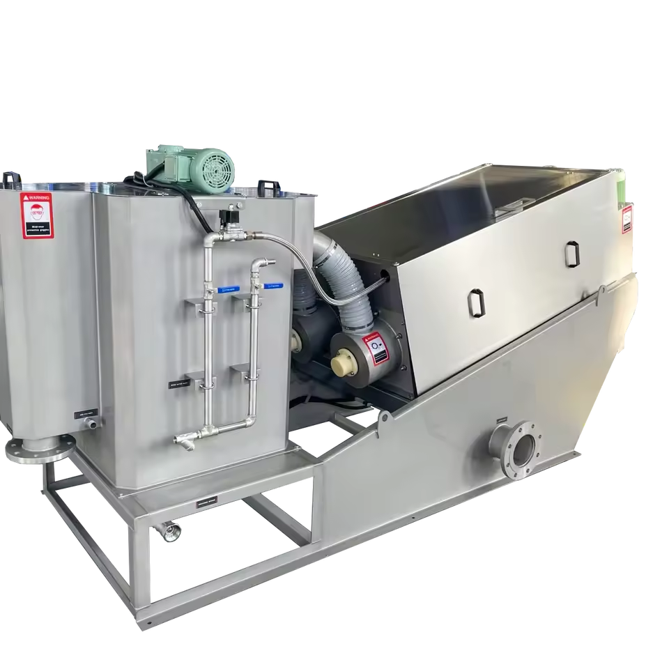 Screw Press Briquette Pressing Machine High Density Briquetting Waste Recycling Sludge & Biomass Waste Treatment Equipment