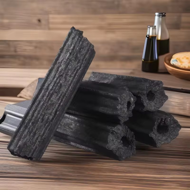 Low Price Export Professional Portable Bamboo Hexagon Natural Outdoor BBQ Charcoal Briquettes Machine-Made 5-7 Hours Burning