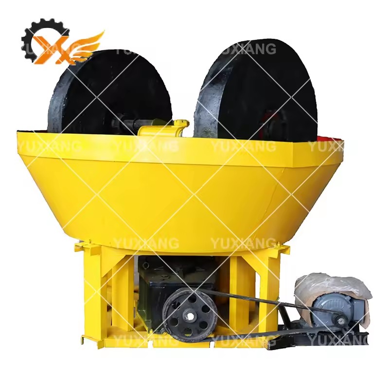 Energy Saving Gold Mining Ore Wet Stone Grinding Round Roller Mills 1200 Wet Pan Mill Bearing Carbon Steel for Sale