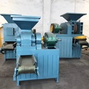 Pillow-shaped Charcoal Briquette Press (high-pressure Briquetting Machine) for Producing Round BBQ Coal Briquettes.