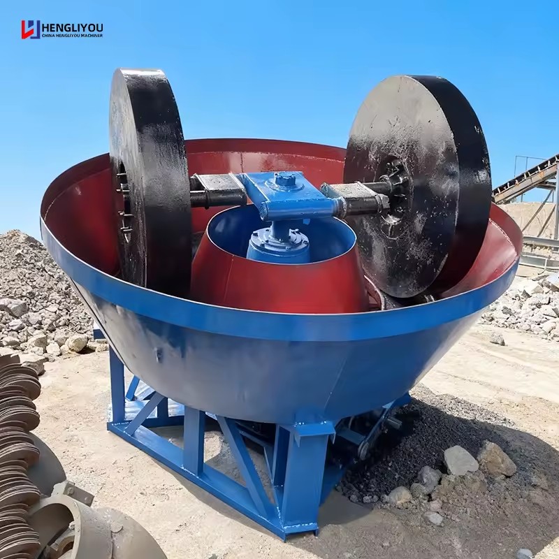 Heavy Duty 2 Tons Per Hour Gold Milling Machine Gold Stamp Round Mill/ Gold Ore Grinding Mill/ Wet Pan Mill for Gold