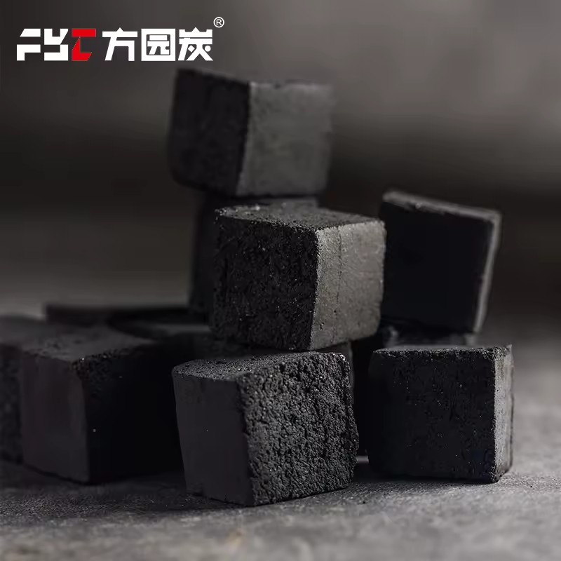 Square Cube Hookah Charcoal Pure Coconut Shell Shisha Briquettes Machine-Made Low Ash Long Burning High Temperature