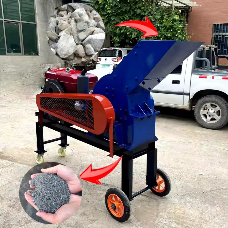Gold Hammer Mill Crusher Machine Power 5.5 kw Sand Hammer Crusher Machine Hammer Crusher Stone