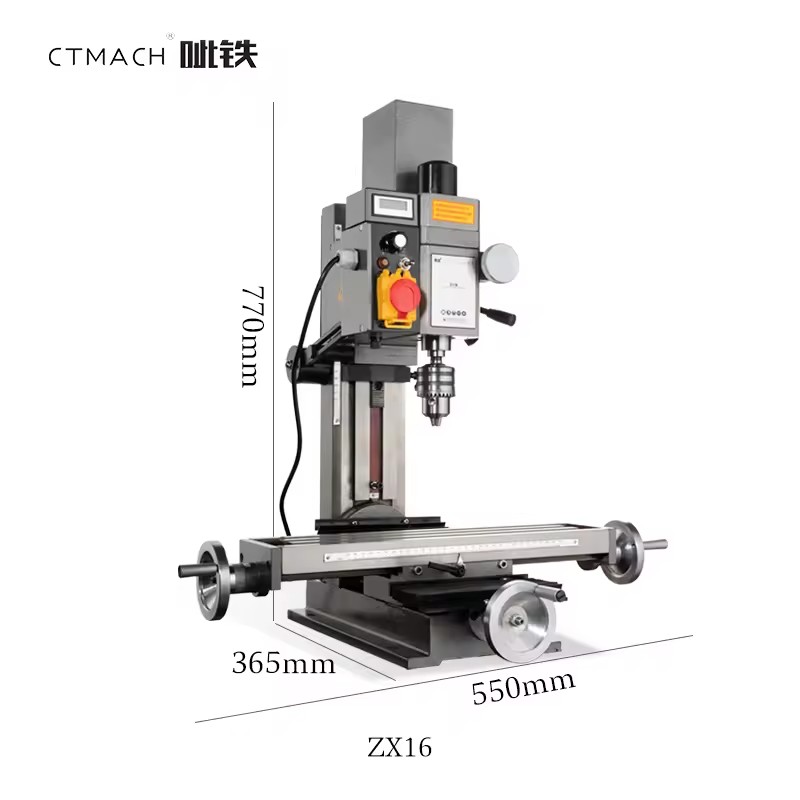 Mini Vertical Milling Lathe Machine ZX16 Mill Drill Machine for DIY and Hobby Use with