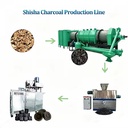 Shisha / BBQ Charcoal Briquette Production Line with Carbonization Kiln and Charcoal Press Machine