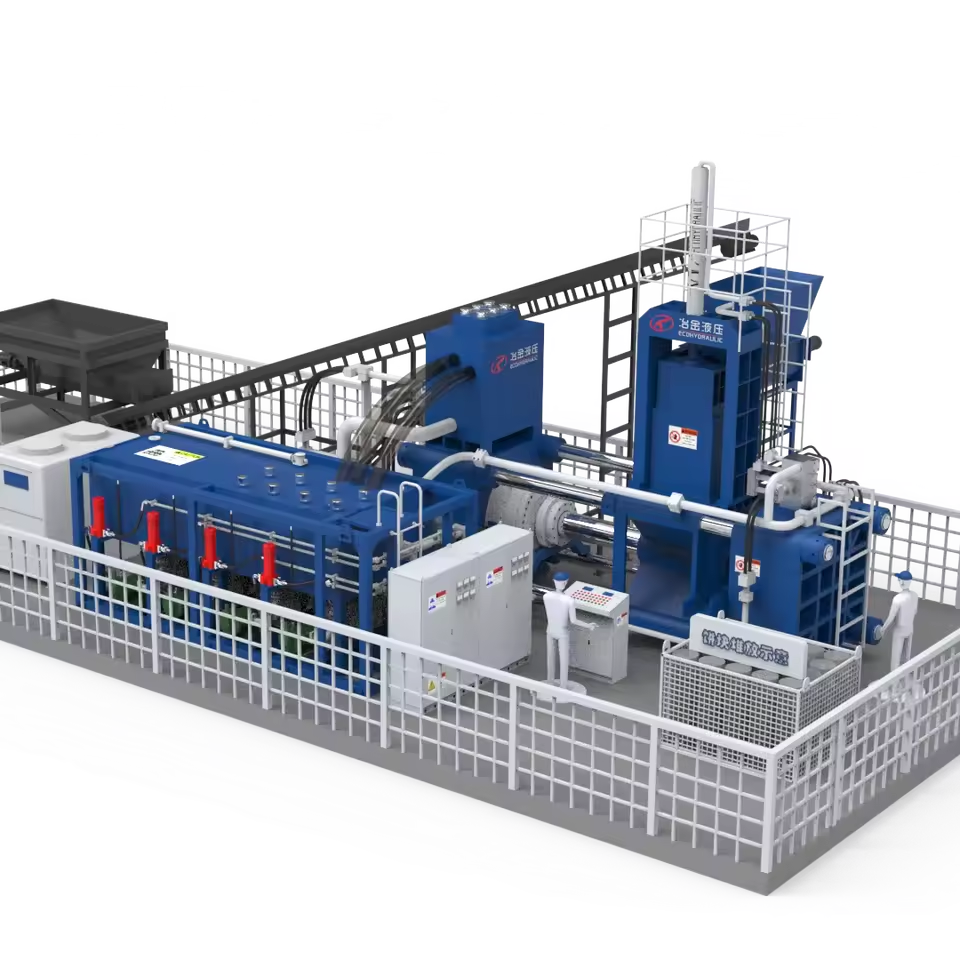 Horizontal 1250ton Steel Iron Metal Chips Briquette Machine