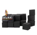 Coco Riki 100% Coconut Shell Machine-Made Charcoal Briquettes Premium Quality Cube Shape Ash Content <2.5% White 2 Hours Burning
