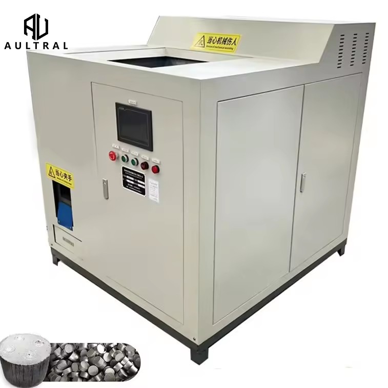 Hydraulic Automatic Small Box-Type Briquetting Press for Chips Turning Waste Aluminum Stainless Steel Alloy-220V 8kW High Safety