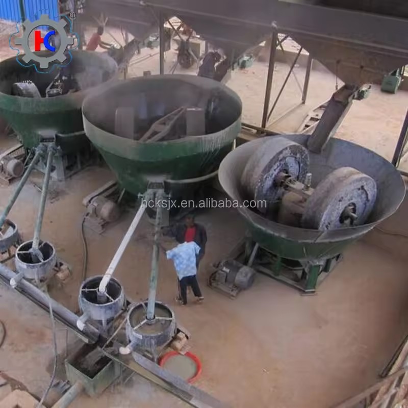 Mining Processing Equipment Wet Pan Mill for Turnkey 500 Ton/day Gold Plant