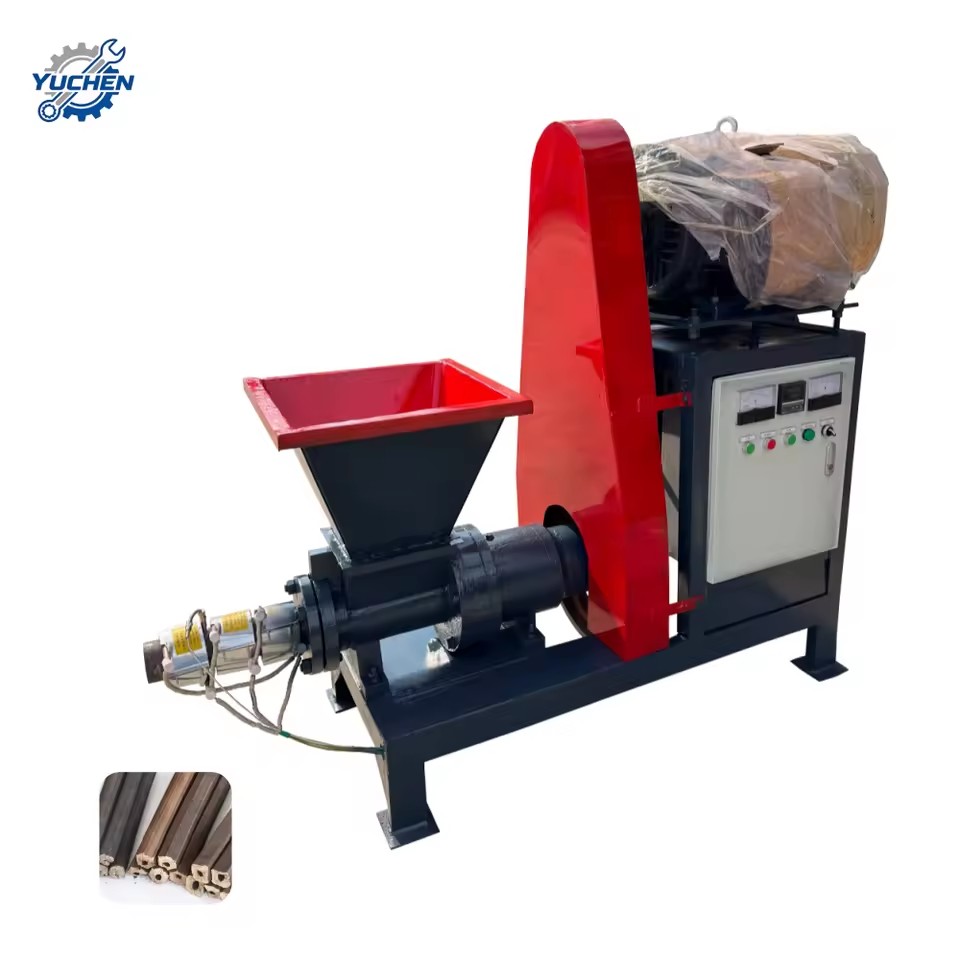 Factory Price Mechanism Wood Stick Production Line From Sawdust Rod Briquette Making Machine