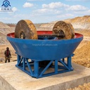 High Recovery Automatic Mercury Gold Ore Grinding Machine Electric Rolling Mill 1100 Wet Pan Mill for Gold Milling