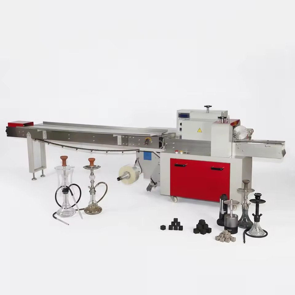 Low Price Small Charcoal Wood Briquette Flow Packing Machine for Shisha Charcoal Packaging Machines for Small Businesses