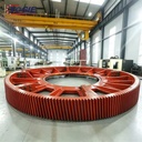 Custom Manufacturer Forged Steel Large Module Heavy Duty External Girth Ring Spur Gear Wheel for Rotary Kiln & Ball Mill