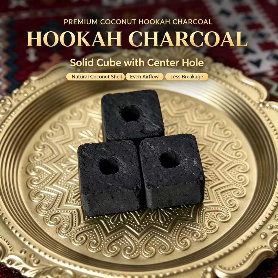 BLACKLION High Density Long Burning Time Nature Hookah Bamboo Charcoal 38mm Cube Briquettes