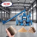 Large Hydraulic Wood Sawdust Briquette Machine with 400-800kg/h Capacity 380V for Making Wood Logs Diameter 80mm