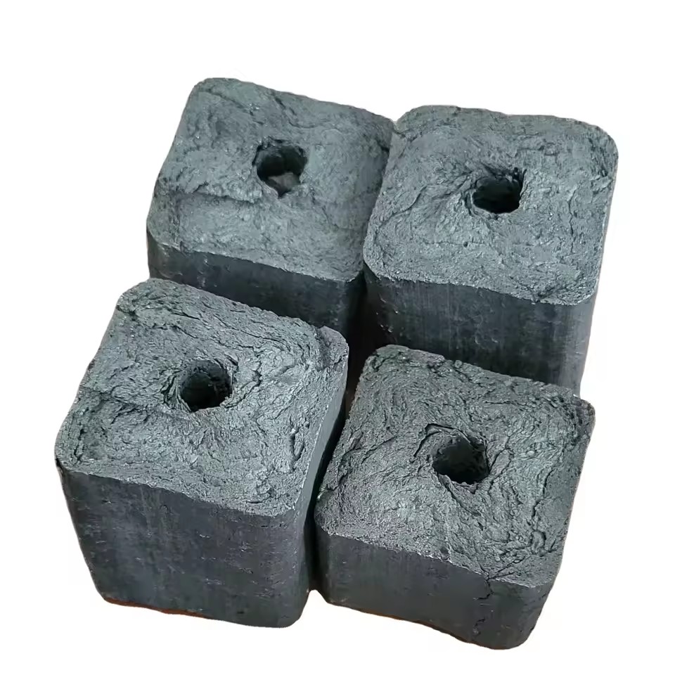Factory Top Sale Pure Natural Bamboo Charcoal Briquette Machine-Made Charcoal 4-6 Hours Burning Time 83-89% Fix Carbon