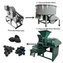 Small Scale Charcoal Oval Pillow Ball Round Egg Shape Gypsum Bbq Coal Carbon Powder Briquette Press Making Machine Price