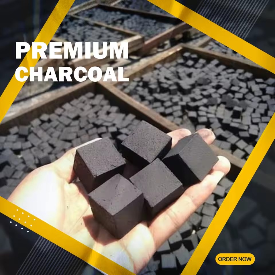 Premium Coco Riki Indonesian Cube Coconut Shell Charcoal Briquettes | Low Ash Hookah Briquettes | 7000-8000 Kcal/kg Calorific