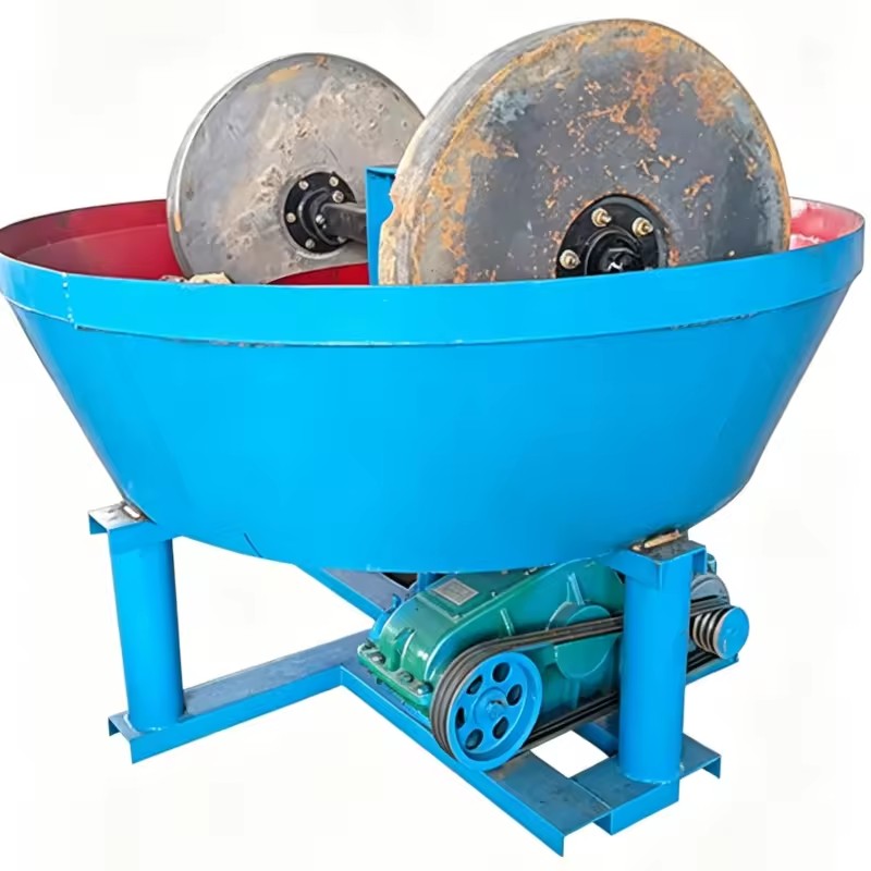 Wet Pan Mill Equipment 1100 CE Certified Dual Roller Gold Separator Safe for Formal Mining Projects