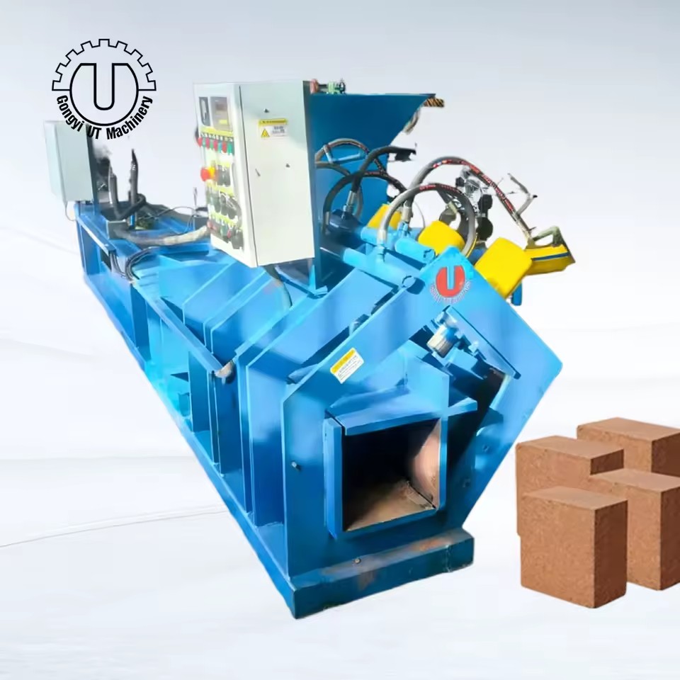 Coir Pith Compacting Machine for 5 Kg Block Coco Peat Briquette Press Machine