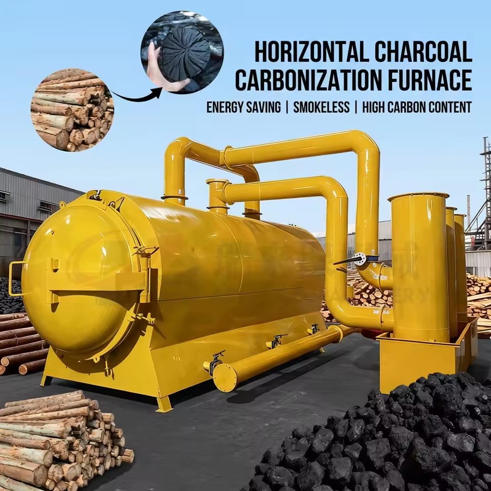 Advanced Smokeless Charcoal Retort Kiln Biochar Stove Airflow Hardwood Charcoal Making Machine Wood Charcoal Making Machine