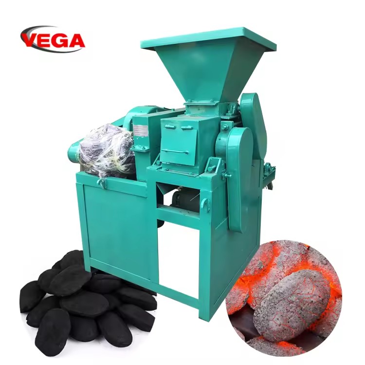 Fully Automatic Hydraulic Mineral Charcoal Powder Briquetting Machine Model 500kg/h Capacity PLC Controlled Touch Screen