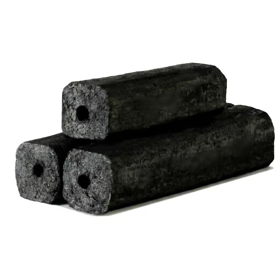 Custom Black Charcoal Briquette Hard Wood BBQ Fuel Smokeless Machine Made Best Grade 7000-8000 Kcal/kg Fixed 4-6 Hours