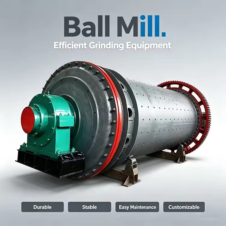 Long Service Life Ore Grinding Ball Mill Installed With Wear Resistant Liners & Steel Grinding Balls for Gold Mineral Extraction