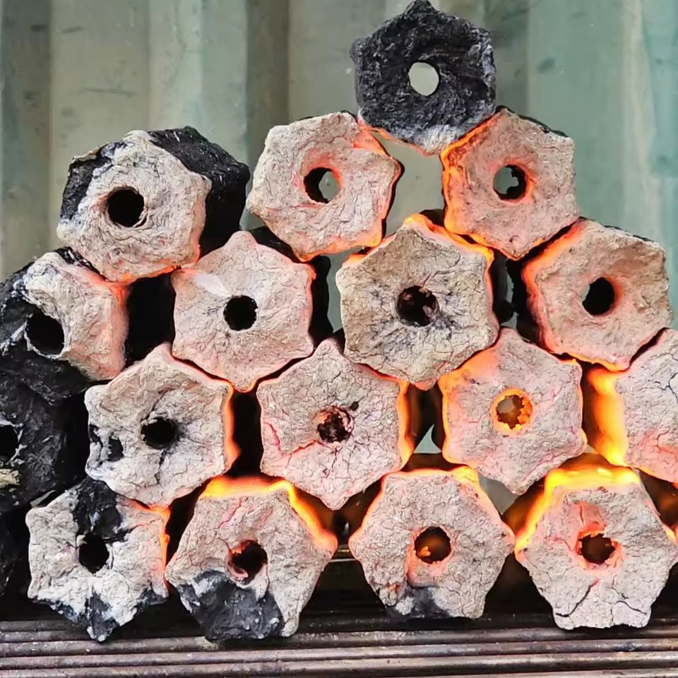 A+ Hard Wood Sawdust Briquette Charcoal | Machine-Made Eco-Friendly Natural Black 8080J 4-6 Hours BBQ Chemical-Free