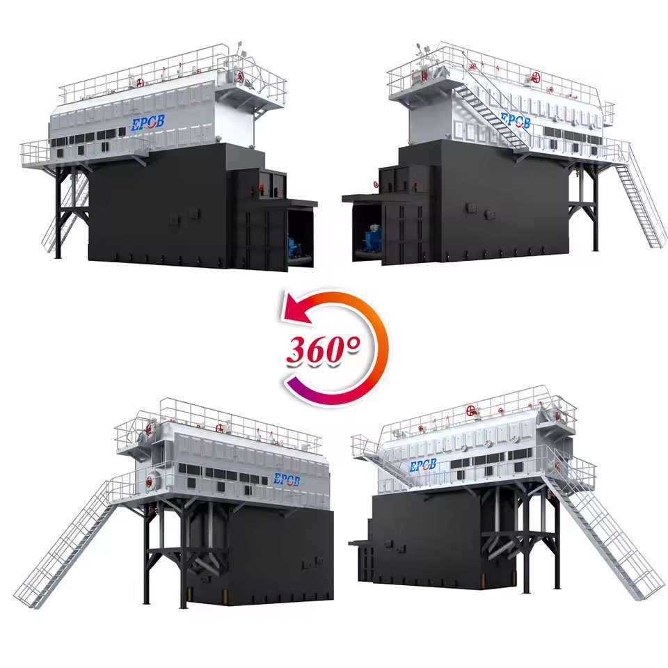 New Design Reciprocating Grate Biomass Fired Steam Generator Boiler 8-50T/H with Economizer