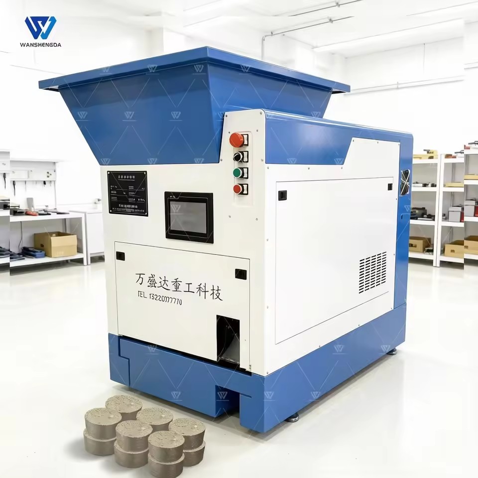 Steel Chip Briquetting Machine for Lathe Scrap Metal | Hydraulic Metal Compactor