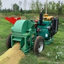 Electric/Diesel Powered Wood Chipper & Crusher Motor Engine-Sawdust Log Making Machine for Garden Tree Leaf Branch Shredding