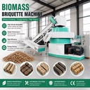 High Density Cylindrical Biomass Briquette Machine Agro Waste Briquette Extruder Without Binder
