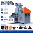Industrial Automatic BBQ Charcoal Briquette Making Machine with Engine 7.5KW Power 2-3 Ton/H Capacity