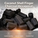 Wholesale Long Burning Coconut Shell Shisha Charcoal Hexagonal Charcoal Briquettes Middle East Finger Hookah Charcoal