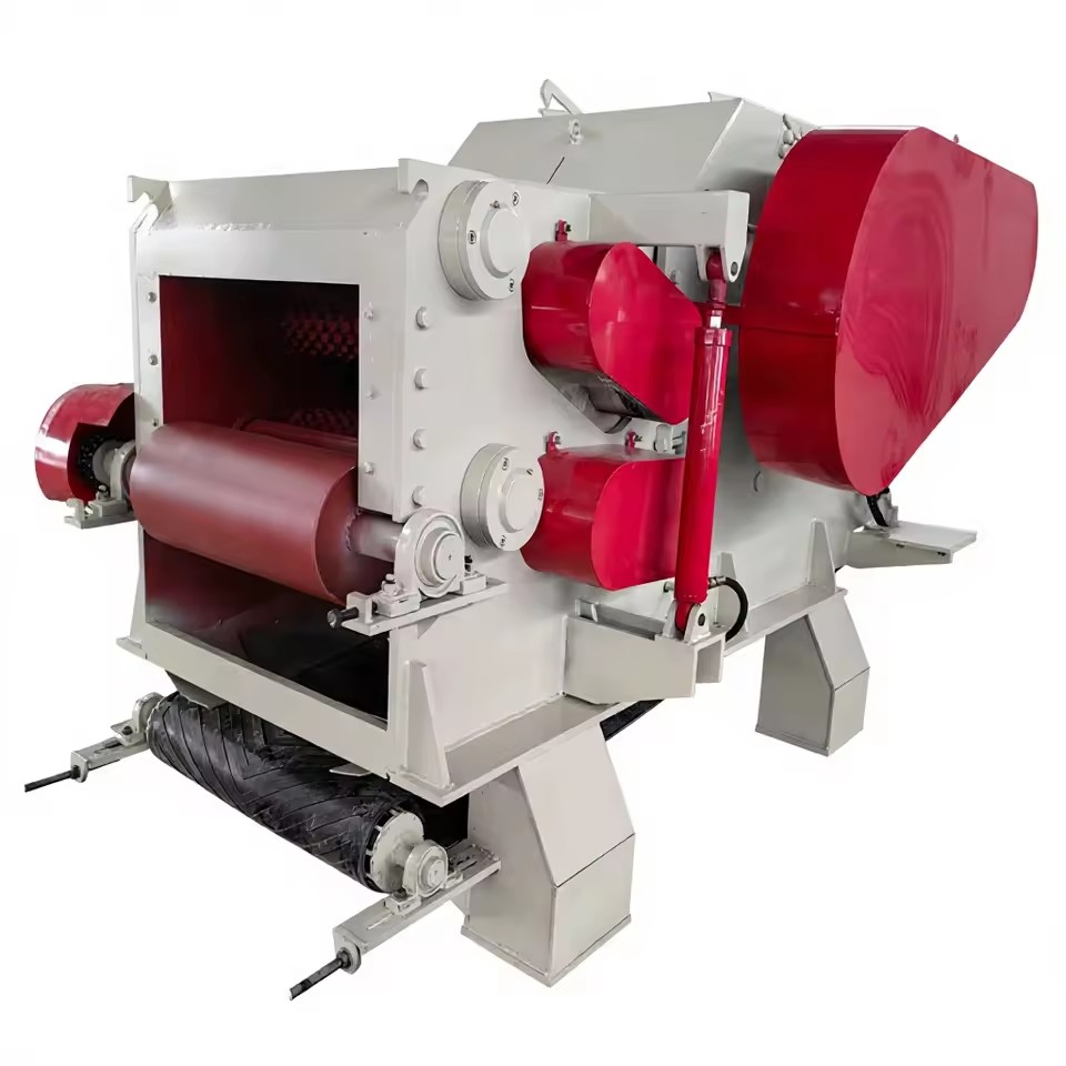 Heavy Duty Drum Wood Chipper Machine Large Capacity for Bamboo Palm Wood Processing