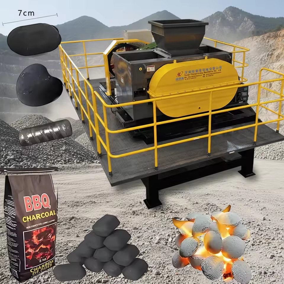 Hydraulic High Pressure Pulverized Coal Charcoal Carbon BBQ Briquette Press Making Machine