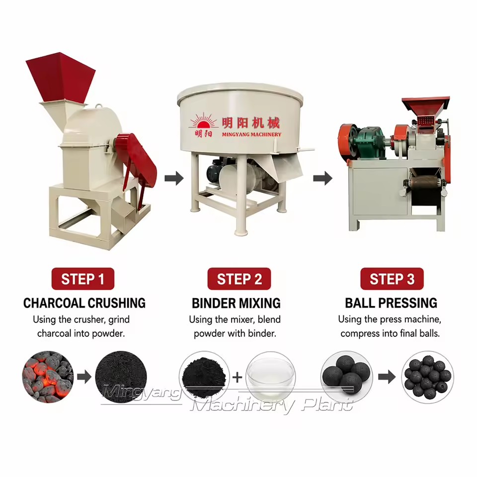 Pillow Shape Charcoal Ball Press Machine Industrial Coal Dust Briquette Making Machine With High Output