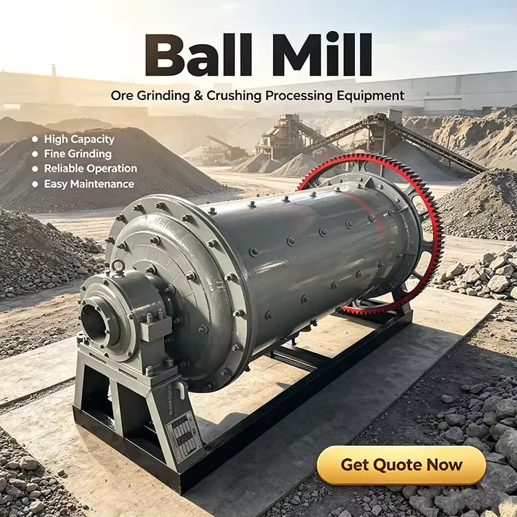 Ball Mill Machine Supplier for Mining Ore Grinding and Industrial Powder Processing