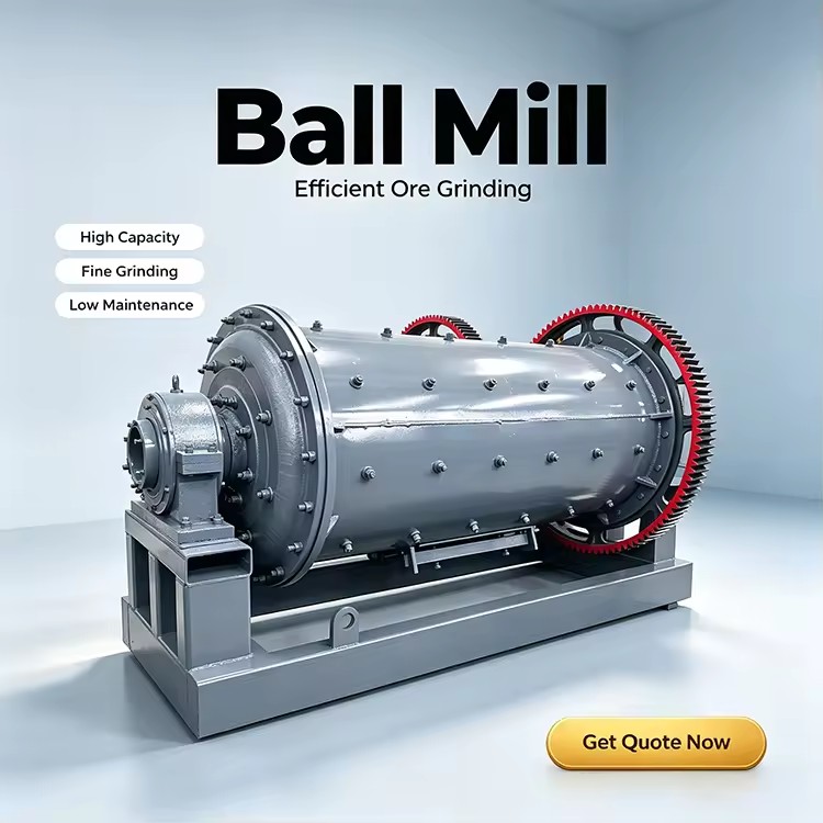 Industrial Ball Mill Grinding Machine for Ore Mineral Powder Processing Equipment