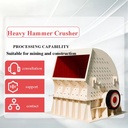 Low Consumption High Performance High Capacity Hammer Mill Crusher Compact Structure Rocks Iron Ore Slag Limestone Crushing Line