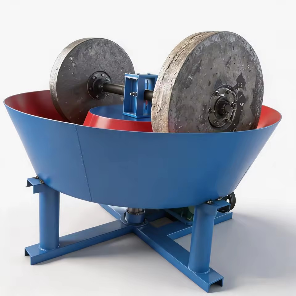 Stable Operation Double Roller Wet Pan Mill Gold Wet Grinding Pan Mill for African Gold Mining