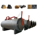Low Price Horizontal Air Flow Carbonization Furnace Charcoal Line Smokeless Biochar Kiln Charcoal Machine 3 Ton/Day Capacity