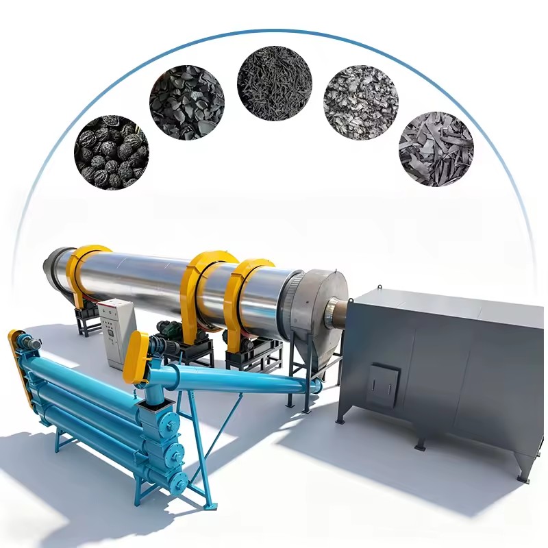 Fully Automatic Rotary Kiln for Activated Carbon Biomass Briquettes Charcoal Activated Carbon Production Line