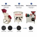 High Pressure Automatic Charcoal Briquetting Machine BBQ Coal Briquette Press Machine for Carbon Powder with Engine and Roller