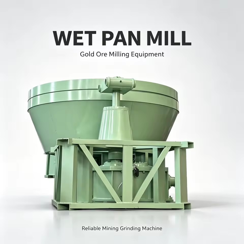 Small Wet Pan Mill Gold Milling Machine Gold Ore Wet Pan Mill for Gold Mining Processing
