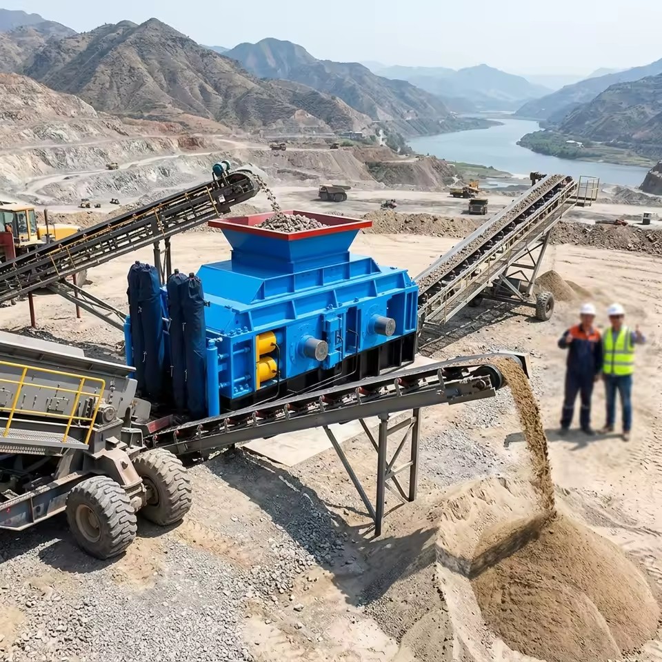 High Capacity Double Roll Crusher for Coal Mining 100 TPH Manufacturer Limestone Crushing Double Roller Crusher Supplier Cement