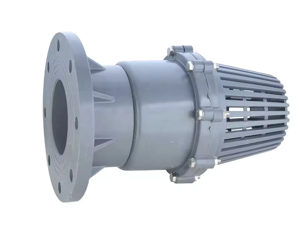 High Quality Water Control Water Treatment Upvc Plastic Pvc Foot Valves with Flange Valves