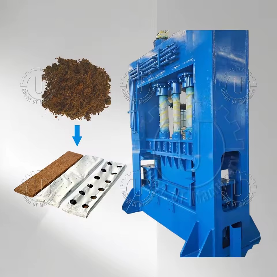 Low Maintenance 300T Coir Pith Grow Bag Compaction Machines Coco Peat Grow Bag Making Machine
